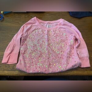 Justice Pink Long Sleeve Tee with Sequin Accents